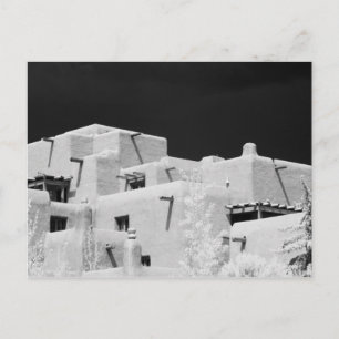 Cartão Postal O estilo Pueblo adobe Inn em Loretto, Papais noeis