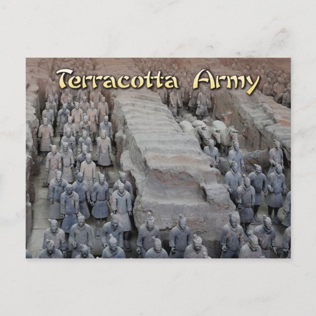 Cartão Postal O Exército de Terracota do primeiro Imperador da C (Frente)