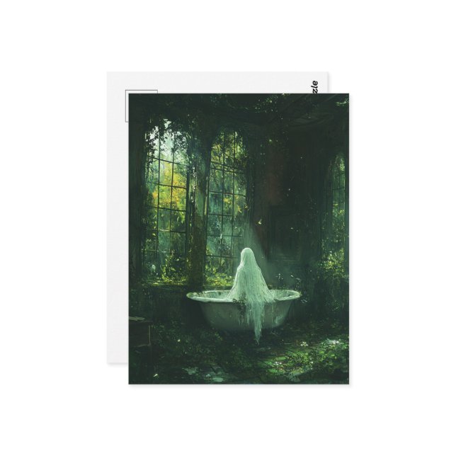 Cartão Postal O Fantasma na Banheira da Casa Abandonada (Frente/Verso In Situ)