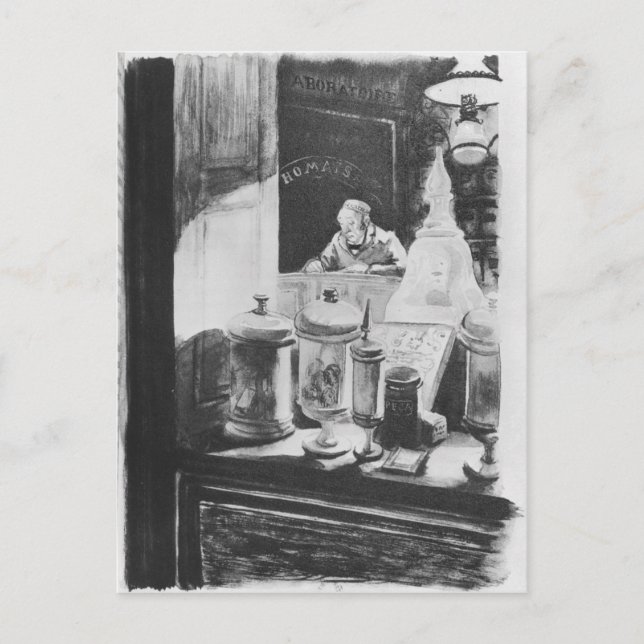 Cartão Postal O Farmacêutico Homais (Frente)