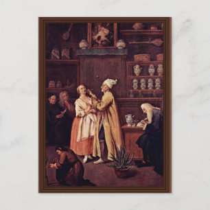 Cartão Postal O Farmacêutico por Longhi Pietro (Melhor Qualidade