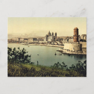 Cartão Postal O farol e a catedral, Marselha, França v