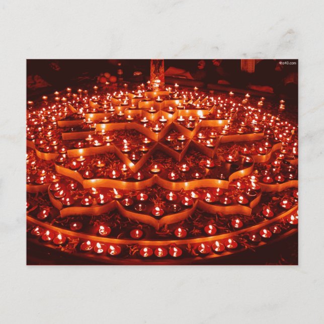 Cartão Postal O Festival das Luzes na Índia (Frente)