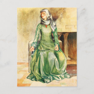 Cartão Postal O Figurino Da Mulher Da Época De William II