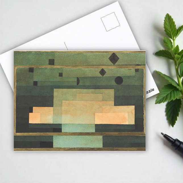 Cartão Postal O firmamento acima do templo, Paul Klee Art (Criador carregado)