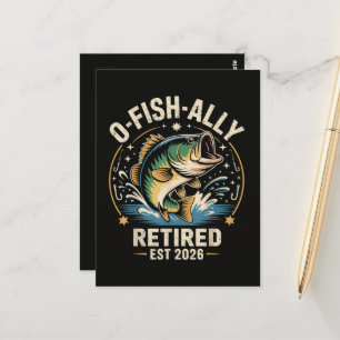 Cartão Postal O-Fish-Ally Aposentado em 2026 Pescador Pescaria
