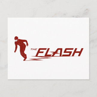 Cartão Postal O Flash | Logotipo do Nome do Super Herói