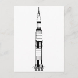 Cartão Postal O foguete Saturn V