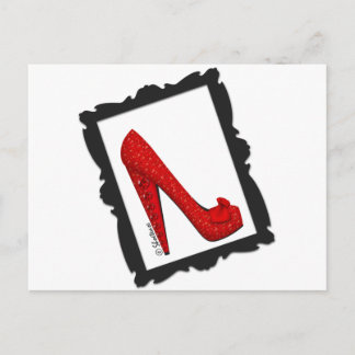 Cartão Postal O Frame Ruby Red Heels da Dorothy