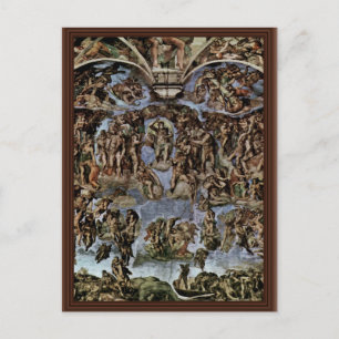 Cartão Postal O Fresco do Juízo Final Na Parede do Altar Da Sist