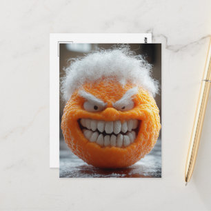 Cartão Postal O Fruto Laranja Assustador