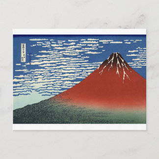 Cartão Postal O Fuji Vermelho de Katsushika Hokusai