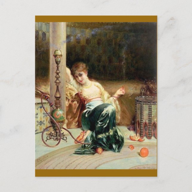 Cartão Postal O Fumante Hashish - Emile Bernard (Frente)