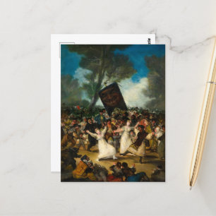 Cartão Postal O funeral do Sardine por Francisco Goya