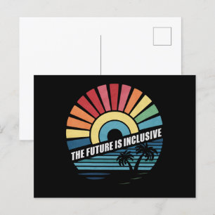 Cartão Postal O Futuro É Inclusivo LGBT Direitos Gay Orgulho 