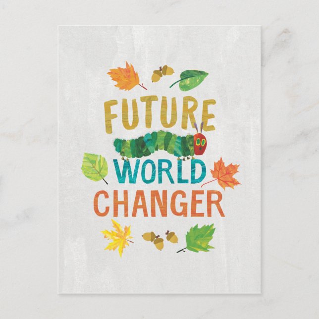 Cartão Postal O Futuro Mundial da Lagarta, muito faminto, (Frente)