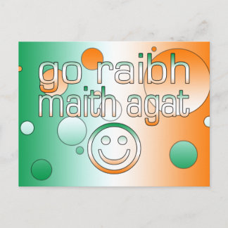 Cartão Postal O Gaélico Irlandês Agradece-Lhe / Go Raibh Maith A