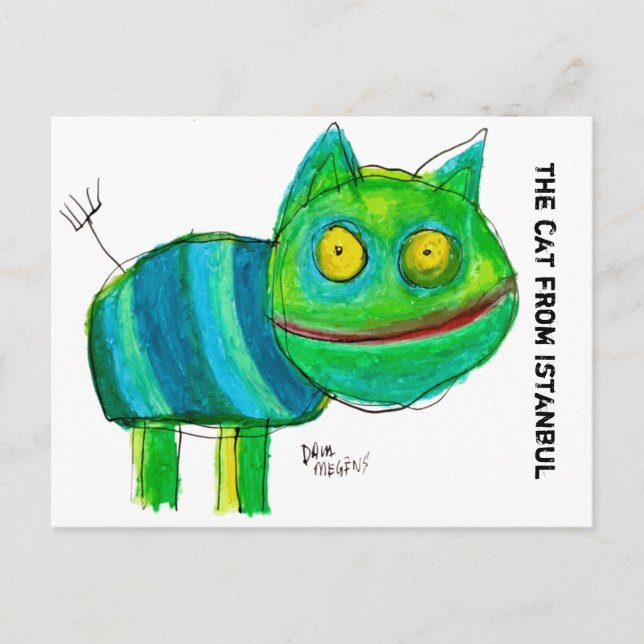 Cartão Postal o gato de Istambul (Frente)