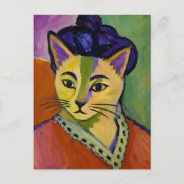 Cartão Postal O Gato de Listra Verde – Inspirado no Fauvista Mat