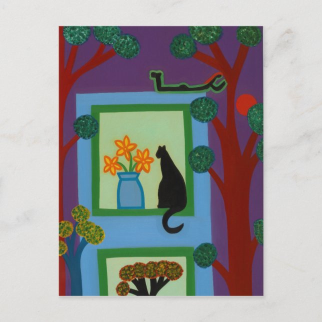 Cartão Postal O Gato do Crescente Askew 2008 (Frente)