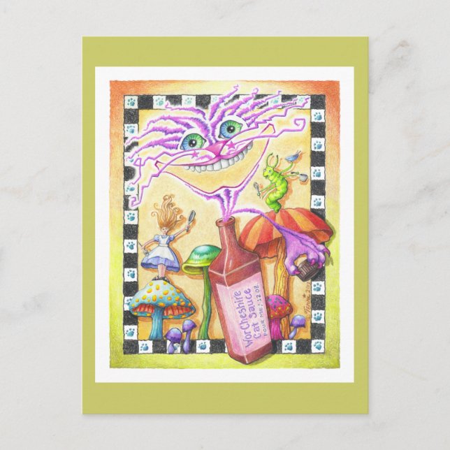 Cartão Postal O GATO WorCHESHIRE (Frente)