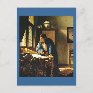 Cartão Postal O geógrafo de Johannes Vermeer (cerca de 1669)