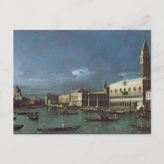 Cartão Postal O Grande Canal com a Igreja dos Papais noeis Maria (Frente)