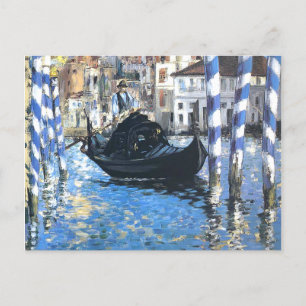 Cartão Postal O grande canal de Venice Edouard Manet