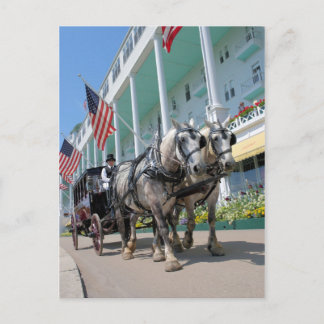 Cartão Postal O Grande Hotel - Ilha Mackinac, Michigan