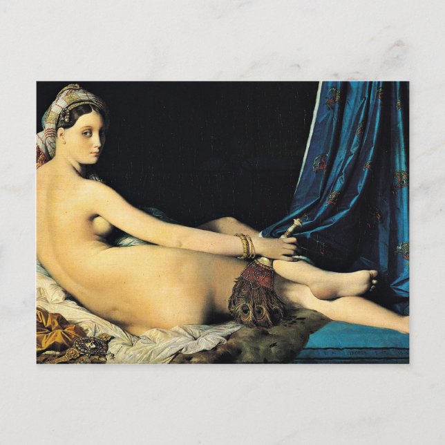 Cartão Postal O Grande Odalisque, Français La Grande Odalisque (Frente)