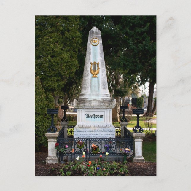 Cartão Postal O Grave de Ludwig Van Beethoven (Frente)