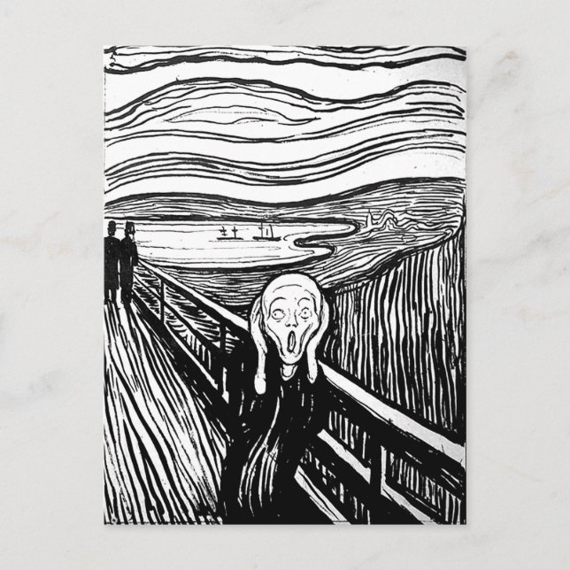Cartão Postal O Gritar de Edvard Munch (Frente)