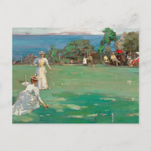Cartão Postal O Grupo de Croqué Sir John Lavery