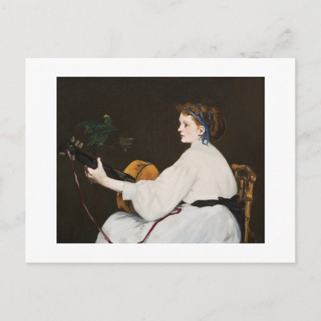 Cartão Postal O guitarrista de Édouard Manet (Frente)