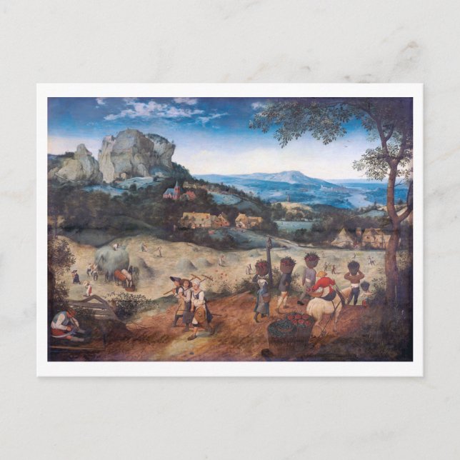 Cartão Postal O Haymaking, Pieter Bruegel (Frente)