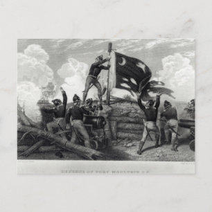 Cartão Postal O Heroísmo do Sargento William Jasper