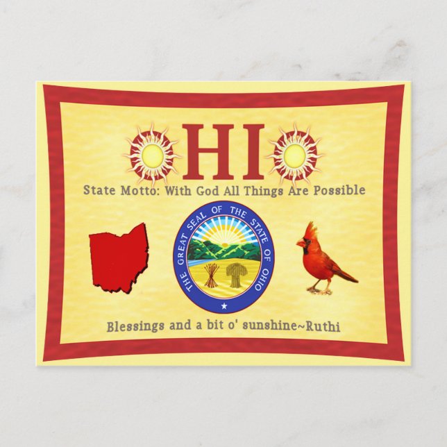 Cartão Postal O-HI-O Ruthi aka abitosunshine (Frente)