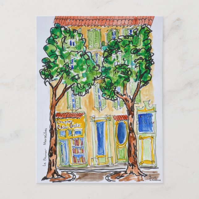 Cartão Postal O Histórico Le Panier| Marselha, França (Frente)