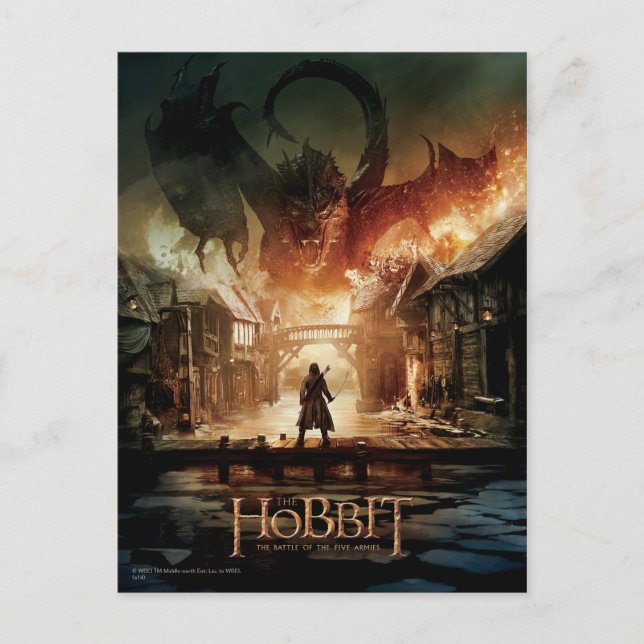 Cartão Postal O Hobbit - Poster de Filme Laketown (Frente)