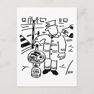 Cartão Postal O Homem do Chupa-Chupa está Cozinhando seu Café da