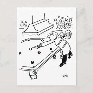 Cartão Postal O Homem do Chupa-Chupa está Jogando Snooker
