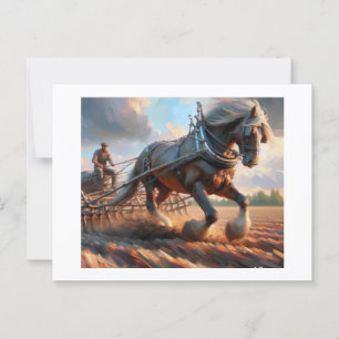 Cartão Postal O Homem e o Cavalo Voando,