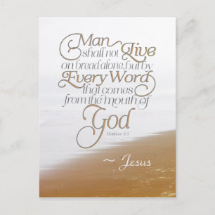 Cartão Postal O homem não viverá só de pão