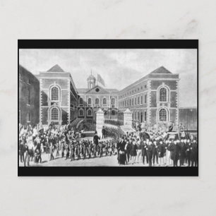 Cartão Postal O Hospital Blue-Casaco, Liverpool, 1843