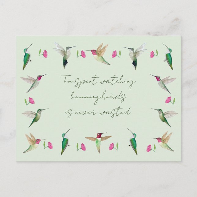 Cartão Postal O Hummingbird de Anna (Frente)