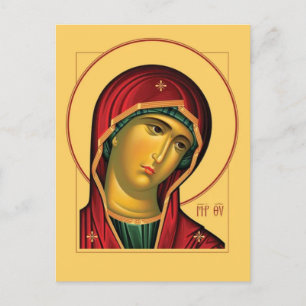 Cartão Postal O Ícone Ortodoxo Theotokos (Virgem Maria)