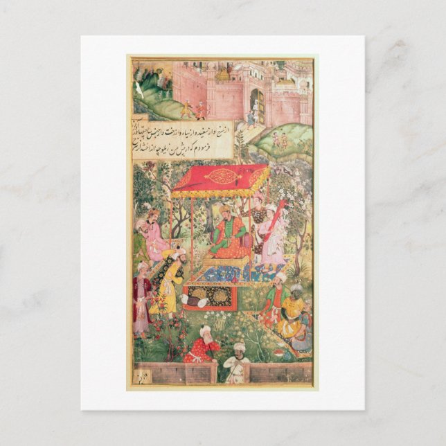 Cartão Postal O Imperador Mogol Babur recebe os enviados Uzbeg (Frente)