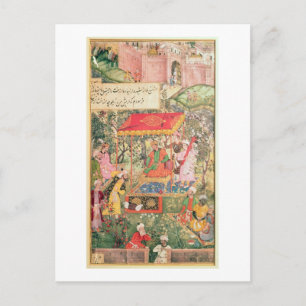 Cartão Postal O Imperador Mogol Babur recebe os enviados Uzbeg