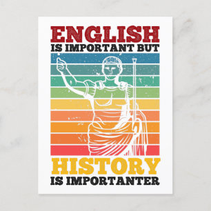 Cartão Postal O Inglês É Importante, Mas A História É Importante