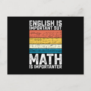 Cartão Postal O Inglês É Importante Mas A Matemática É Mais Impo